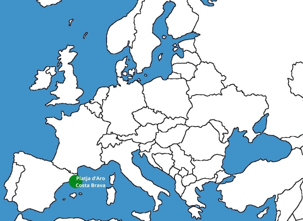 Mapa Europa, Apartamentos Les Palmeres Platja d'Aro